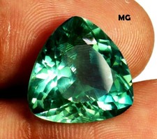 13.25 CT AAA Naturel Brésil Vert Paraiba Tourmaline Trillion Coupe Ample Gemme