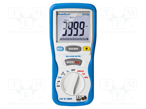 Peaktech 2705 mili ohmmètre - p-2705, mili-ohmmètre