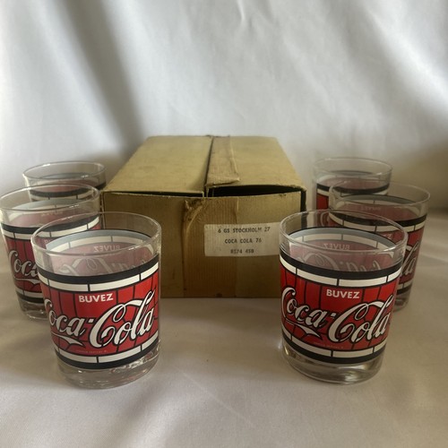 Vintage lot 6 verres - a5,