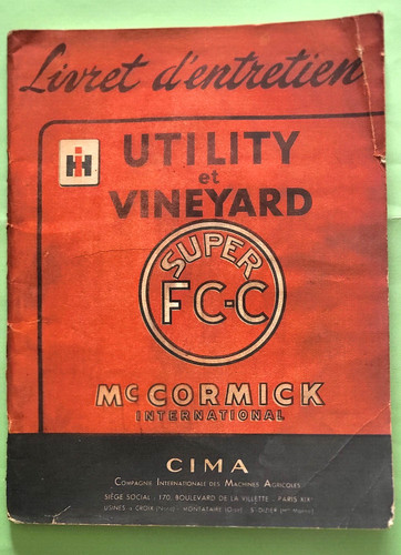 Tracteur cormick utility - utility, et