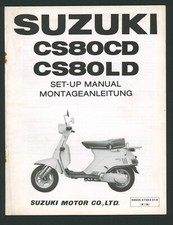 Suzuki 80 Scooter (83-87) Factory Issue PDI Set-Up Manual Booklet CS Roadie FC91