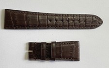 BRACELET CUIR CROCO MARRON
