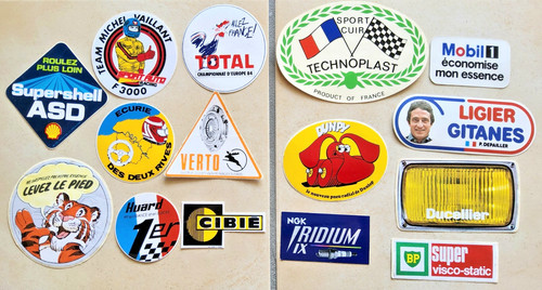 Lot autocollants cibié shell - autocollants,