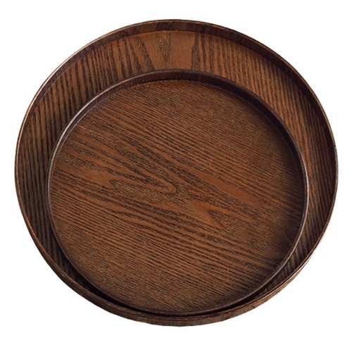Round tray - wooden,
