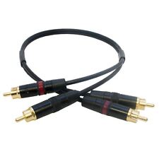 Doré Double Rca vers Rca Câble Blindé Double Phono à Phono Câble Audio 1m 3M 10m