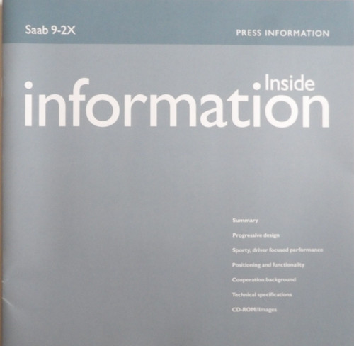 Brochure saab en - , anglais