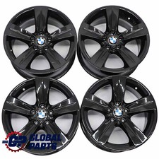 BMW E90 E91 Set Complet 4x Jante Alliage Noir 18" Rayons Etoilés 189