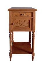 Chevet en pin marqueté et