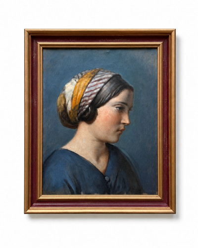 Beau tableau ancien portrait - beau,