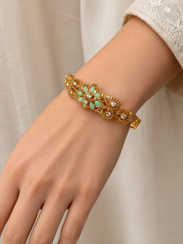 Bracelet manchette floral