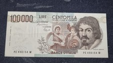 B18 - LIRE 100000 CARAVAGGIO 1 TYPE - PE498154W - HIGH CONSERVATION