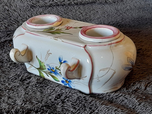 Ancien encrier faïence - ancien, en