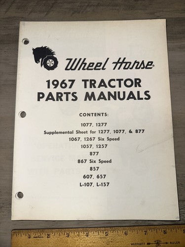1967 wheel horse tractor parts - 1967,