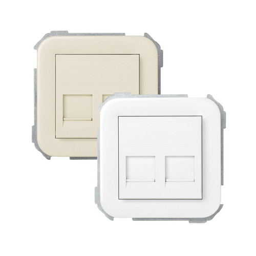 Plaque prise double rj11 rj45 - prise, rj11/rj45