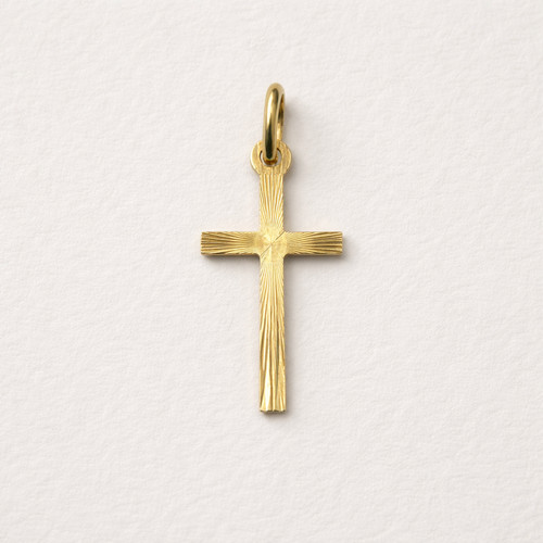 Pendentif croix gravé or - pendentif,
