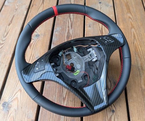 New leather steering wheel - leather,