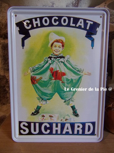 Plaque métal chocolat - plaque, en