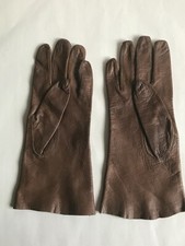 Vintage Women's Leather, Leather, Brown Gloves Pair Size 7