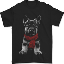 Berger Allemand Chiot en Un Écharpe T-Shirt 100% Coton