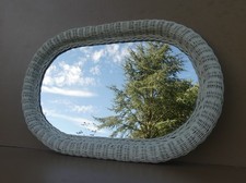 Miroir osier tressé vintage