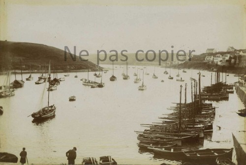 Sauzon 1907 port bateaux - 1907, le