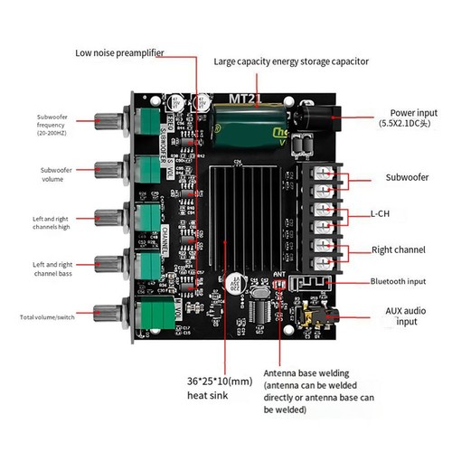Kit audio bricolage canaux - kit, 2.1