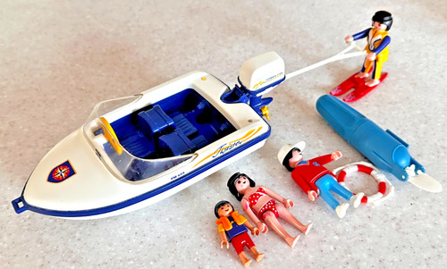 Playmobil camping bateau - bateau, ski