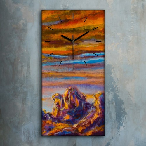Horloge murale sur - , toile