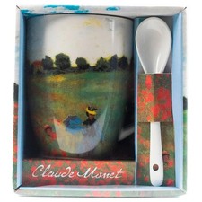 Tasse mug et cuillère Enesco, Claude Monet (Les Coquelicots)
