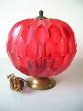 Lampe à poser 2 feux spoutnik boule à facette diamant de 26 cm des années 1970