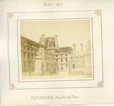 France, Tuileries, Pavillon de Flore Vintage Albumen Print, France Albu Print