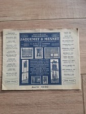 OLD CATALOGUE JACQUEMET MESNET 1930 GRILLES FORKLIFT PLATE MOUNT PERSIENNE
