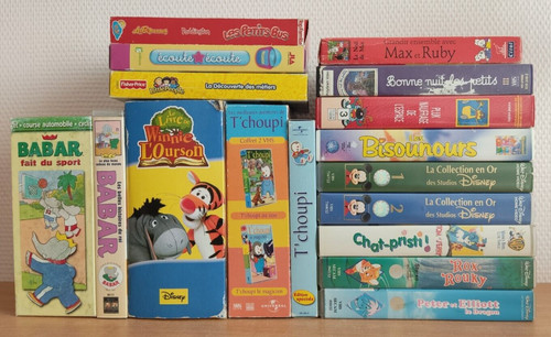 Lot vhs dessins - de, k7