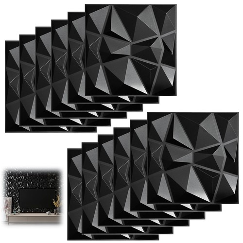 Piece matte black wall - 12,
