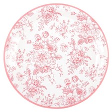 Floral Party Plates Pink & White Disposable Paper Plates Wildflower Pink Toil...