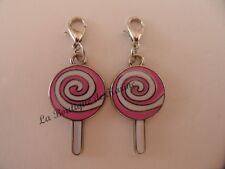 2 CHARMS BRELOQUE SUCETTE ROSE