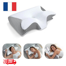 Oreiller cervical orthopédique 2 en 1 ergonomique mousse mémoire de forme