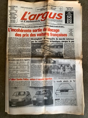 Argus 1982 les - l'argus, du