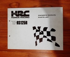 NEW NOS Honda RS125 NF4 1987 PART LIST / MANUAL