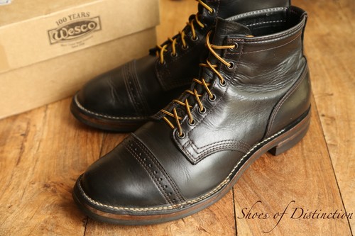 Bottes derby cuir noir - en,