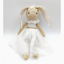NICOTOY Rabbit Bunny ballerina Plush beige Tutu 13" Cuddle Toy