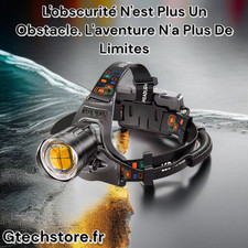 Lampe Frontale Étanche LED Rechargeable Exploration Très Puissante 4500Lumens