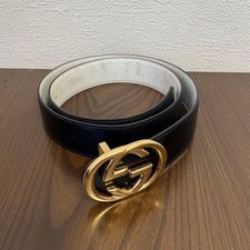 Ceinture en cuir GUCCI noir or