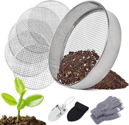 Tamis jardin acier - acier, 5en1