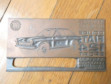 RARE Plaque inversée gravure