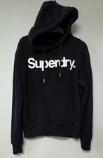 Superdry Sweatshirt Hoodie Pull-over Core Logo Black Mens Size Large Pocket