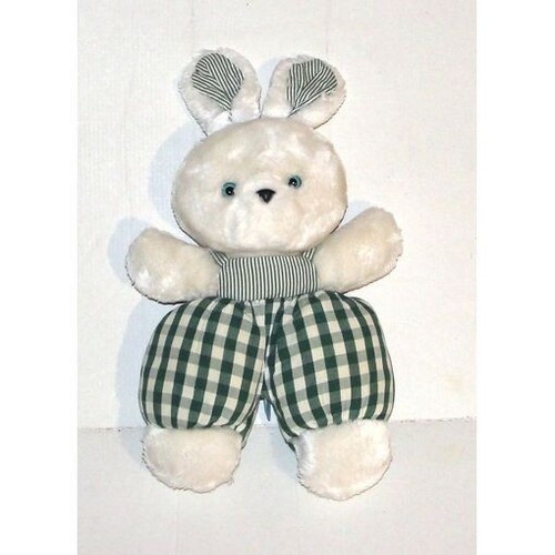 Doudou peluche lapin vichy - lapin,
