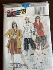 burda patterns 4871 Misses Jacket, Pants,scarf Sz 10-20