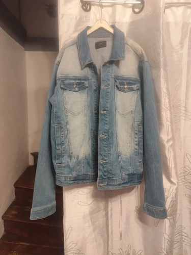 Veste jeans avec drapeau - en,
