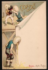 Menu. Boxing. Poached Eggs. circa 1900